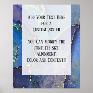 Poster Adicione Sua Tinta Orgânica De Abstrato De Texto P