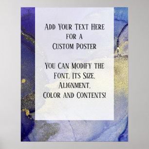 Poster Adicione Sua Tinta Orgânica De Abstrato De Texto P