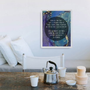 Poster Adicione Sua Tinta Orgânica De Abstrato De Texto P