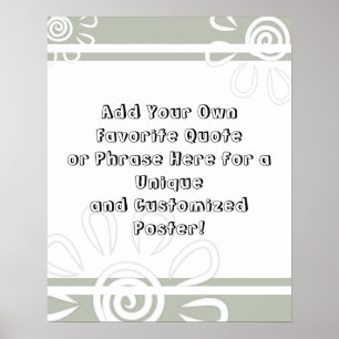 Poster Adicione suas faixas de cotação personalizadas Flo
