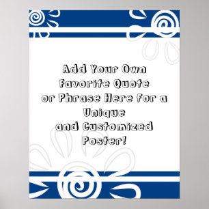 Poster Adicione suas faixas de cotação personalizadas Flo