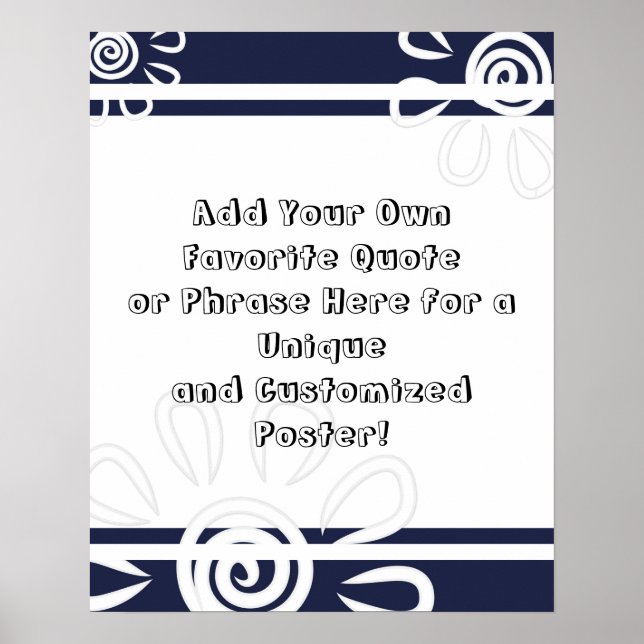 Poster Adicione suas faixas de cotação personalizadas Flo (Frente)