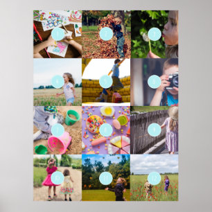 Poster Adicione suas próprias 12 fotos personalizáveis