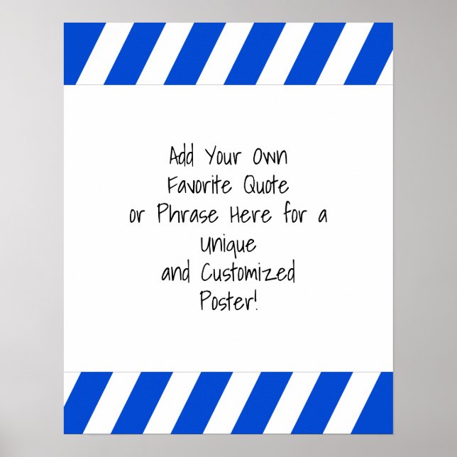 Poster Adicione uma cotação personalizada - Stripes diago (Frente)
