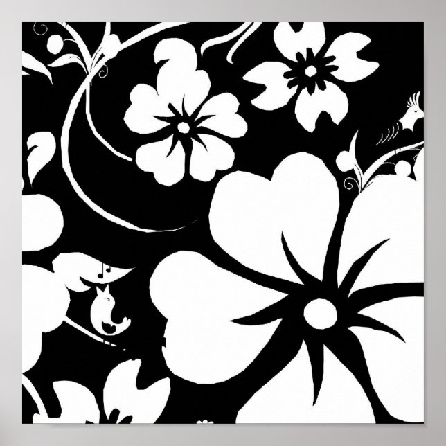 Poster Adicione uma moldura! - Trendy Floral Art (Frente)