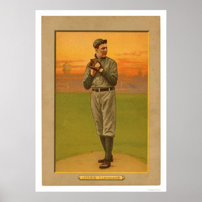 Póster Adie Joss Cleveland Baseball 1911 (Frente)