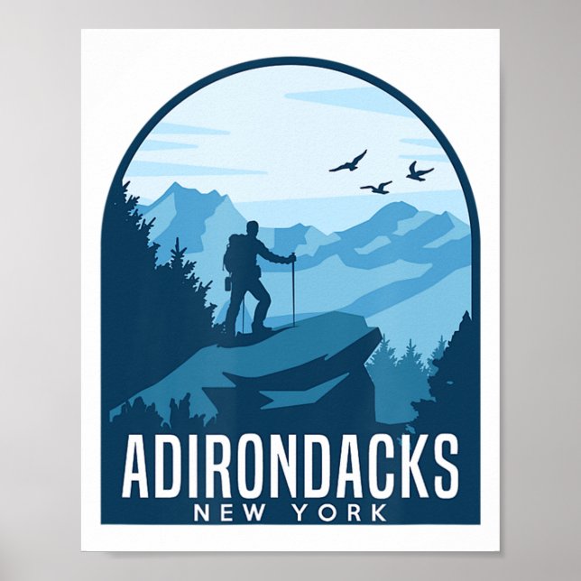 Poster Adirondack Mountain Escalando Ad (Frente)