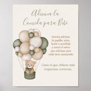 Póster Adivina la para Bebé Chá de fraldas Boy