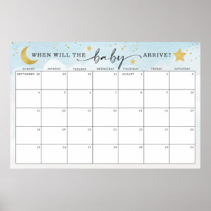 Poster Adivinha a data de vencimento do jogo de Chá de fr