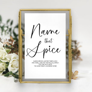 Poster Adivinha O Sinal Do Jogo Do Chá de panela De Espec