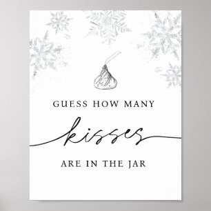 Poster Adivinha quantos beijos há no floco de neve de Jar