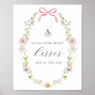 Poster Adivinha Quantos Beijos Jogo de Chá Selvagem Arco