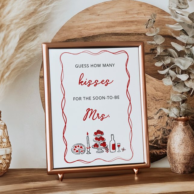 Poster Adivinha Quantos Beijos O Chá de panela Vermelho I (Criador carregado)