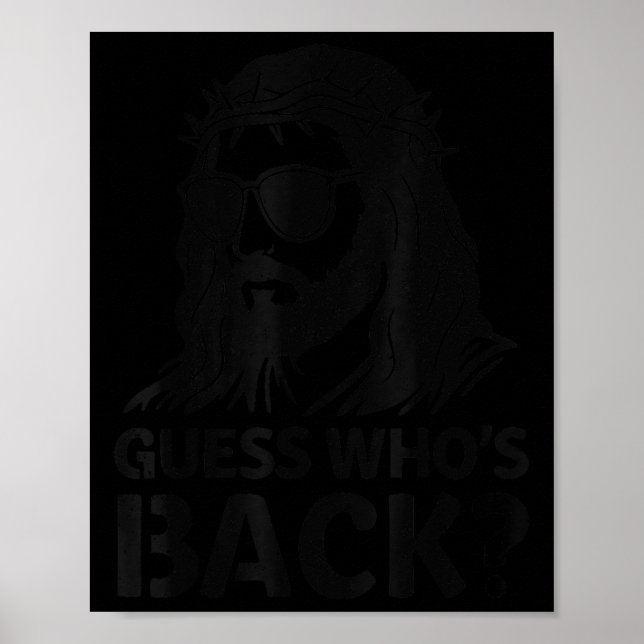 Poster Adivinha Quem Devolve Jesus Páscoa Engraçado Homen (Frente)