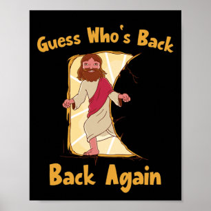 Poster Adivinha quem voltou, Felz pascoa! Jesus Ch