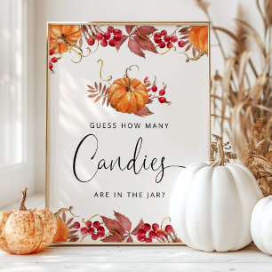 Poster Adivinha-se quantas amoras de abóbora 