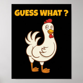 Poster Adivinhação Engraçada Bunda de Frango! Arte de Fra