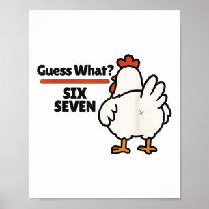 Poster Adivinhação Engraçada Frango 67 Seis Sete Meme