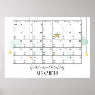 Poster Adivinhe a Data de Nascimento e Hora das Estrelas 