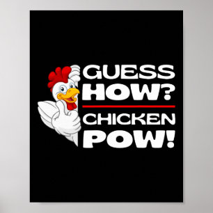Poster Adivinhe Como o Frango é Engraçado Piadas de Frang