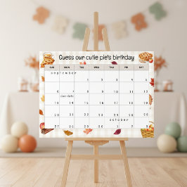 Poster "adivinhe o aniversário do nosso doce amor" jogo p