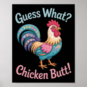 Poster Adivinhe O Que Bunda De Galinha Piada Engraçada De