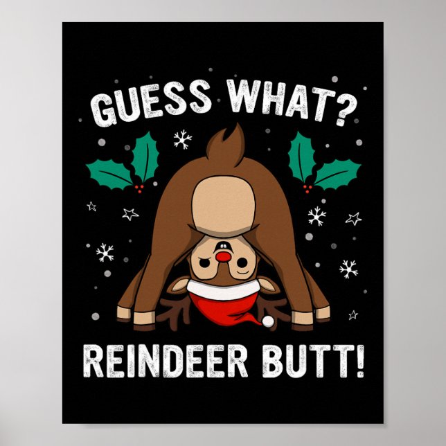 Poster Adivinhe O Que Renas Bunda Homens E Meninos Engraç (Frente)