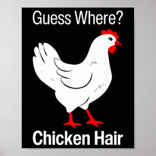 Poster Adivinhe Onde Galinha Cabelo Galinhas Engraçadas H