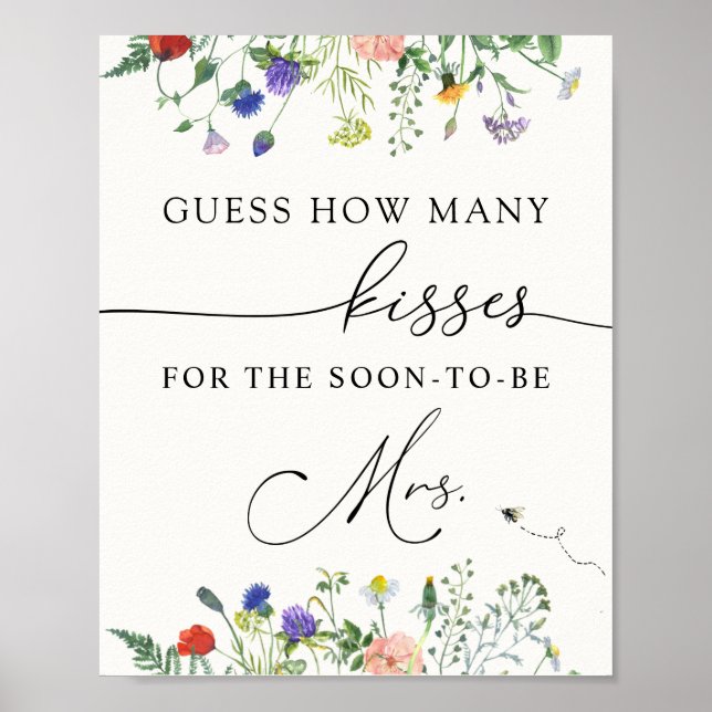 Poster Adivinhe quantos beijos para a em breve Sra. Post (Frente)