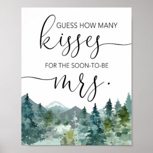 Poster Adivinhe quantos beijos para as futuras noivas
