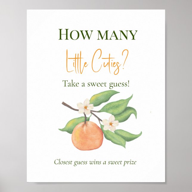 Poster Adivinhe quantos Little Cuties tomam banho de chuv (Frente)