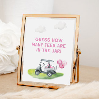 Poster Adivinhe Quantos Sinais De Golfe Do Camisetas