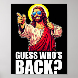 Poster Adivinhe Quem Está de Volta_ Cristão Jesus Singles