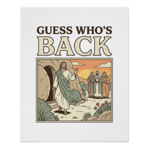 Póster Adivinhe Quem Está de Volta Humor Ressurreição Des