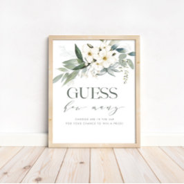 Poster Adivinhem Quantas Folhas Florais De Sinais De Jogo