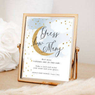 Poster Adivinhem Quantos Azuis Sobre O Jogo Do Chá de fra