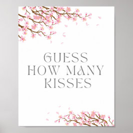Poster Adivinhem Quantos Beijos Assinam Por Chá de panela