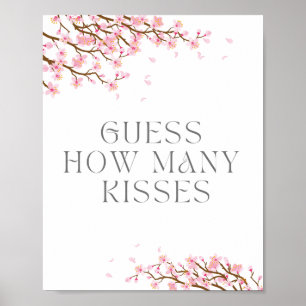 Poster Adivinhem Quantos Beijos Assinam Por Chá de panela