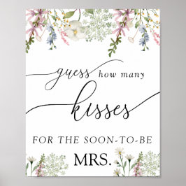 Poster Adivinhem Quantos Beijos | Flor Selvagem Chic