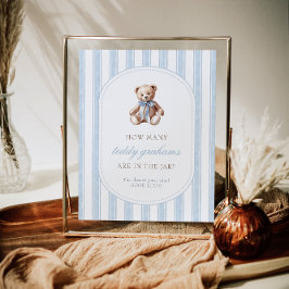 Poster Adivinhem Quantos Gramas de Ursinho Sinais de Jogo