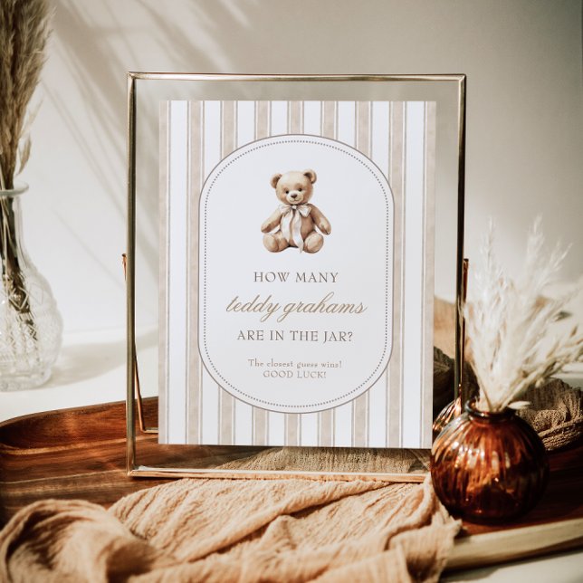 Poster Adivinhem Quantos Gramas de Ursinho Sinais de Jogo (Criador carregado)