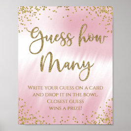 Poster Adivinhem quantos jogos de Chá de fraldas