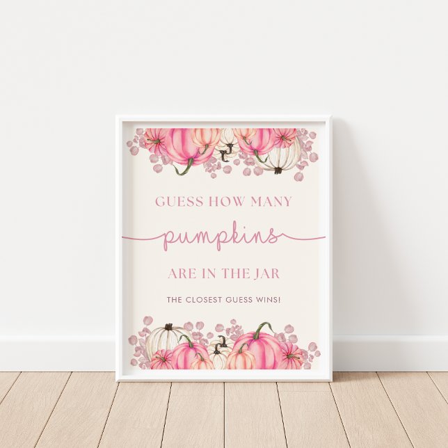 Poster Adivinhem Quantos Pumpkins Estão No Sinal De Jar (Criador carregado)