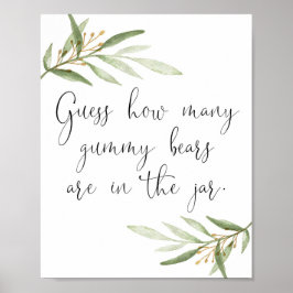 Poster Adivinhem quantos ursos brilhantes estão na placa 