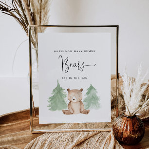 Poster Adivinhem quantos ursos brilhantes estão no pote