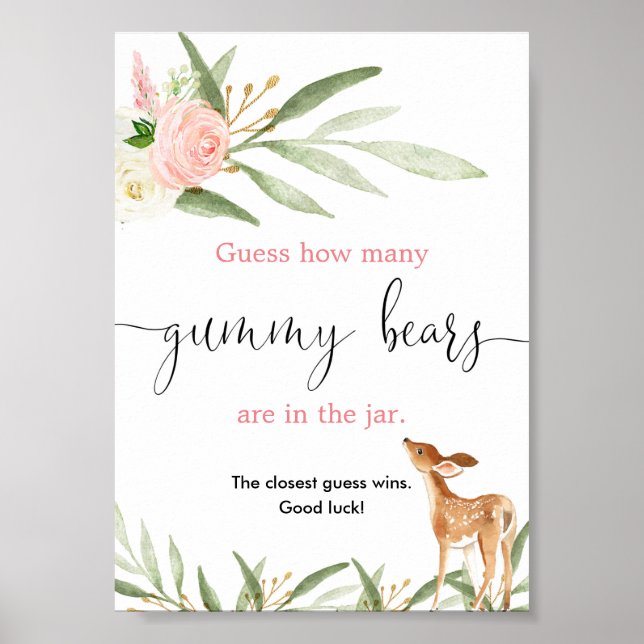 Poster Adivinhem quantos ursos brilhantes jogam veados de (Frente)