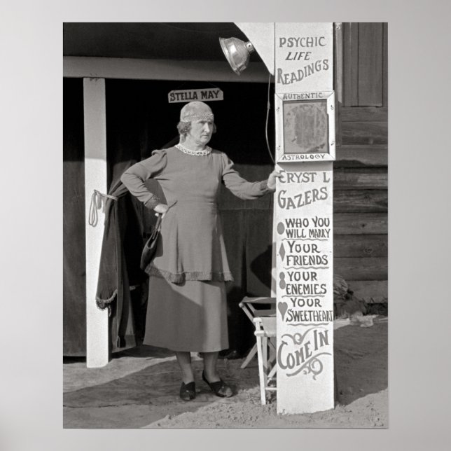 Póster Adivinho, 1938. Foto Antiga (Frente)