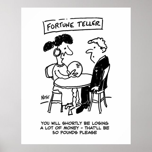 Poster Adivinho Prevê uma Perda Financeira (Frente)