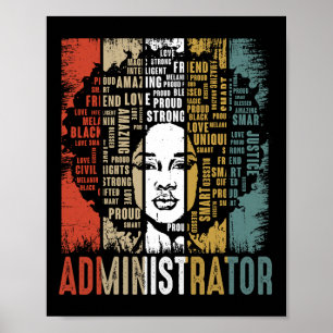 Poster Administrador Afro-Americano de História Negra