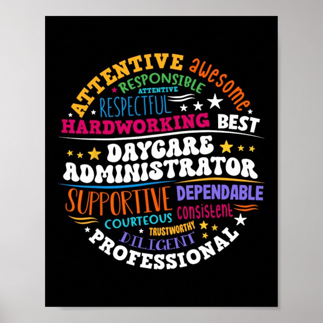 Poster Administrador do Groovy Daycare Fornecedor de Cuid (Frente)